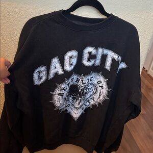Nicki Minaj GAG City FTCU Black Graphic Sweatshirt Large